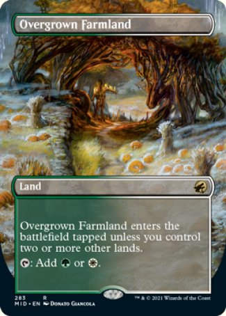 (283) Magic The Gathering Innistrad: Midnight Hunt: Extras Single: Overgrown Farmland  Rare