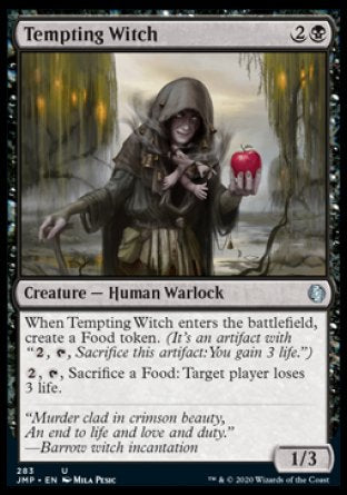 (283) Magic The Gathering Jumpstart Single: Tempting Witch  Uncommon