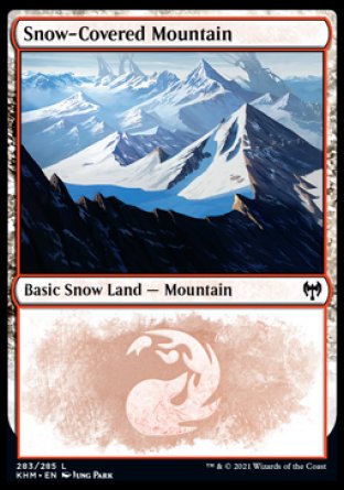 (283/285) Magic The Gathering Kaldheim Single: Snow-Covered Mountain (V.2)  Land