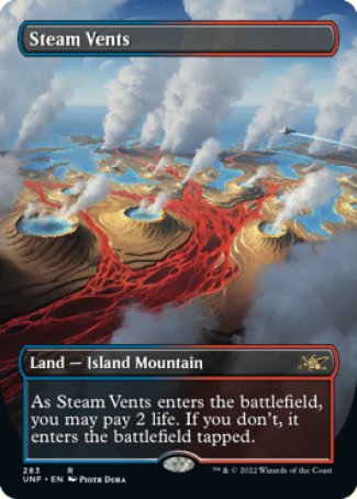 (283) Magic The Gathering Unfinity: Extras Single: Steam Vents (V.1)  Rare