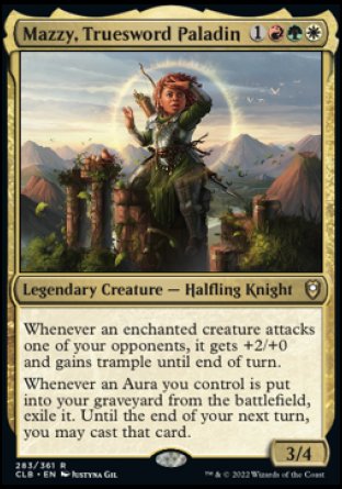 (283) Magic The Gathering Commander Legends: Battle for Baldur's Gate Single: Mazzy, Truesword Paladin Holo Rare