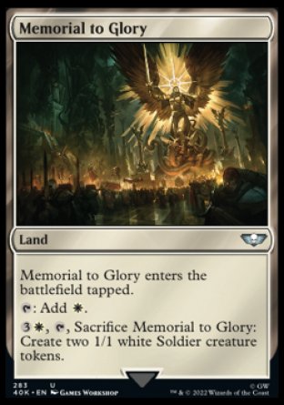 (283) Magic The Gathering Universes Beyond: Warhammer 40000 Single: Memorial to Glory Holo Uncommon