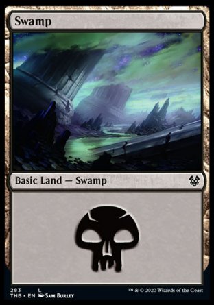 (283) Magic The Gathering Theros Beyond Death: Extras Single: Swamp (V.2)  Land