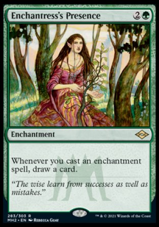 (283) Magic The Gathering Modern Horizons 2 Single: Enchantress's Presence (V.2) Holo Rare