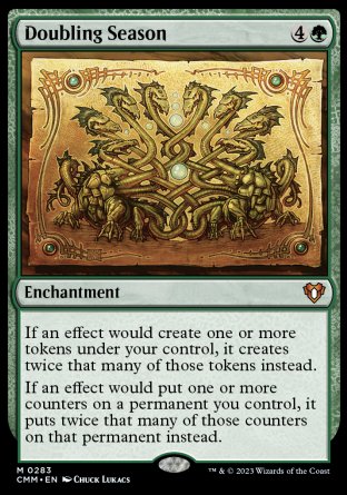 (283) Magic The Gathering Commander Masters Single: Doubling Season Holo Mythic