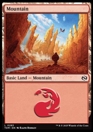(283) Magic The Gathering Tarkir: Dragonstorm Single: Mountain (V.2)  Land