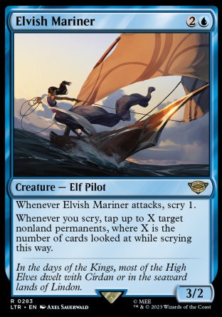 (283) Magic The Gathering The Lord of the Rings: Tales of Middle-earth: Extras Single: Elvish Mariner (V.1) Holo Rare
