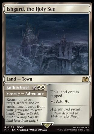 (283) Magic The Gathering Magic: The Gathering - FINAL FANTASY Single: Ishgard, the Holy See // Faith & Grief Holo Rare
