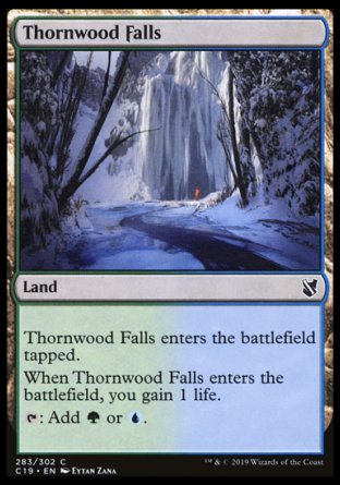 (283) Magic The Gathering Commander 2019 Single: Thornwood Falls  Common