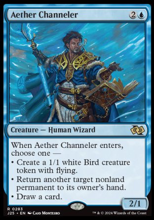 (283) Magic The Gathering Foundations Jumpstart Single: Aether Channeler  Rare