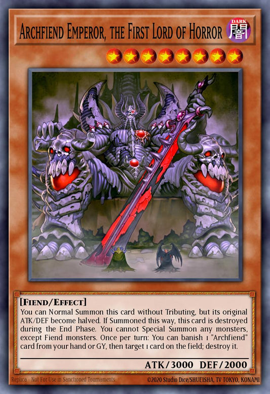 (084) YuGiOh TCG MP14: 2014 Mega-Tins Mega-Pack Single: Archfiend Emperor, the First Lord of Horror  Rare