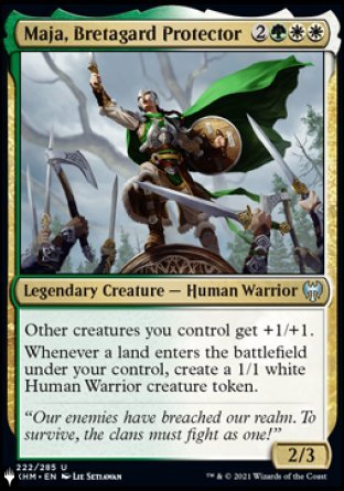 (222) Magic The Gathering The List Single: Maja, Bretagard Protector  Uncommon