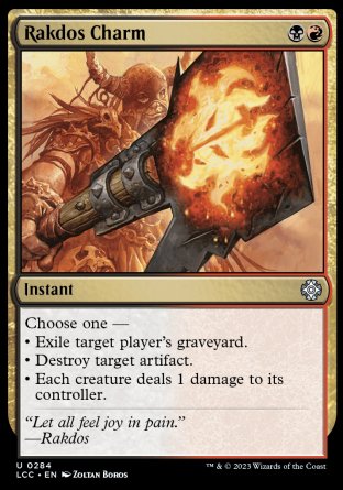 (284) Magic The Gathering Commander: The Lost Caverns of Ixalan Single: Rakdos Charm  Uncommon