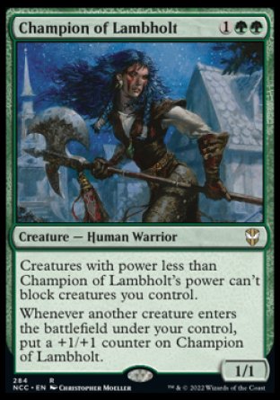 (284) Magic The Gathering Commander: Streets of New Capenna Single: Champion of Lambholt Holo Rare