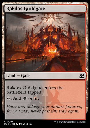 (284) Magic The Gathering Ravnica Remastered Single: Rakdos Guildgate  Common