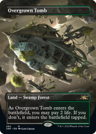 (284) Magic The Gathering Unfinity: Extras Single: Overgrown Tomb (V.1)  Rare