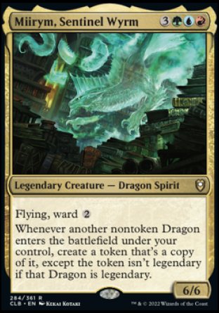 (284) Magic The Gathering Commander Legends: Battle for Baldur's Gate Single: Miirym, Sentinel Wyrm Holo Rare