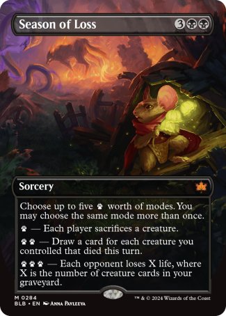 (284) Magic The Gathering Bloomburrow: Extras Single: Season of Loss Holo Mythic