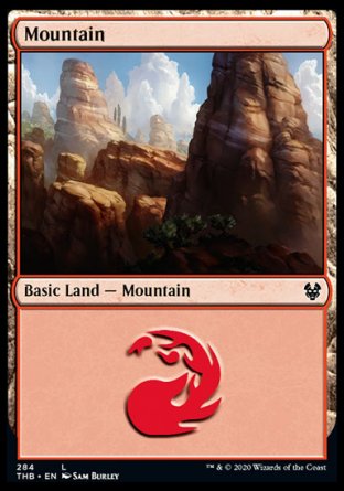 (284) Magic The Gathering Theros Beyond Death: Extras Single: Mountain (V.1) Holo Land