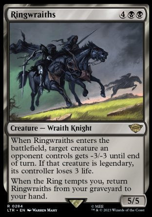 (284) Magic The Gathering The Lord of the Rings: Tales of Middle-earth: Extras Single: Ringwraiths (V.1) Holo Rare