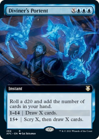 (284) Magic The Gathering Commander: Adventures in the Forgotten Realms: Extras Single: Diviner's Portent  Rare