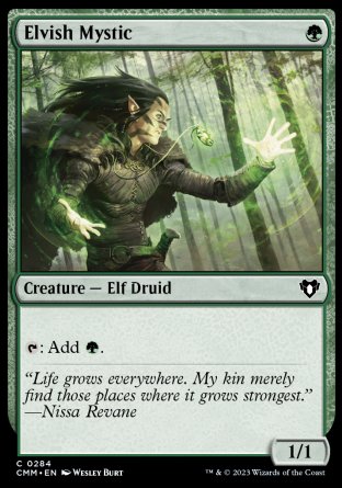 (284) Magic The Gathering Commander Masters Single: Elvish Mystic Holo Common