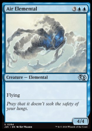 (284) Magic The Gathering Foundations Jumpstart Single: Air Elemental  Uncommon