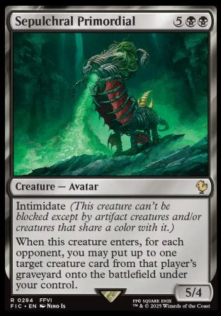 (284) Magic The Gathering Commander: Magic: The Gathering - FINAL FANTASY Single: Sepulchral Primordial  Rare