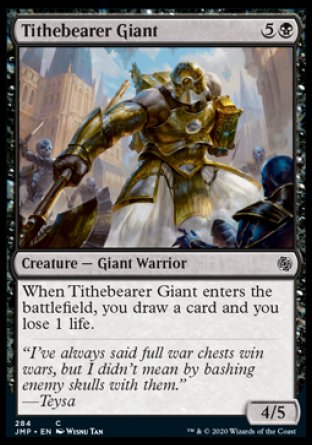 (284) Magic The Gathering Jumpstart Single: Tithebearer Giant  Common