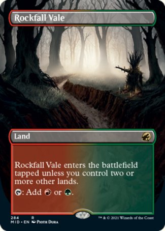 (284) Magic The Gathering Innistrad: Midnight Hunt: Extras Single: Rockfall Vale Holo Rare