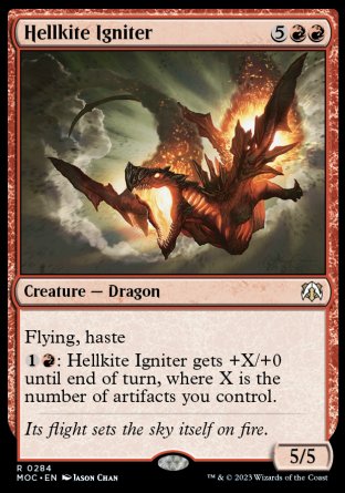 (284) Magic The Gathering Commander: March of the Machine Single: Hellkite Igniter  Rare