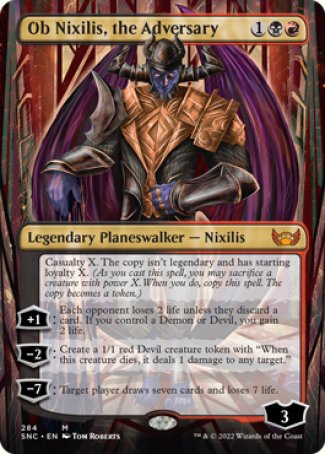 (284) Magic The Gathering Streets of New Capenna: Extras Single: Ob Nixilis, the Adversary (V.1)  Mythic