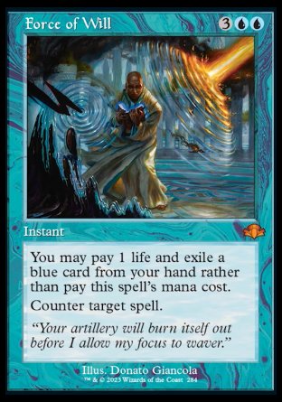 (284) Magic The Gathering Dominaria Remastered: Extras Single: Force of Will (V.1)  Mythic