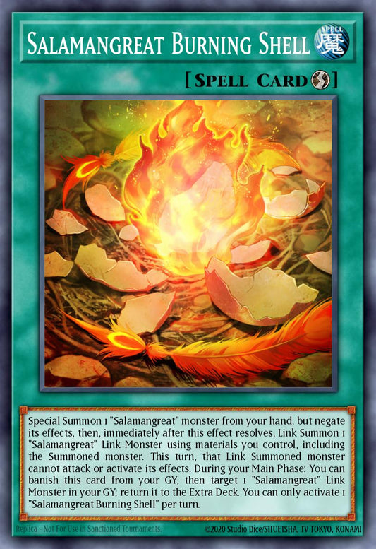 (179) YuGiOh TCG MP20: 2020 Tin of Lost Memories Mega Pack Single: Salamangreat Burning Shell  Common