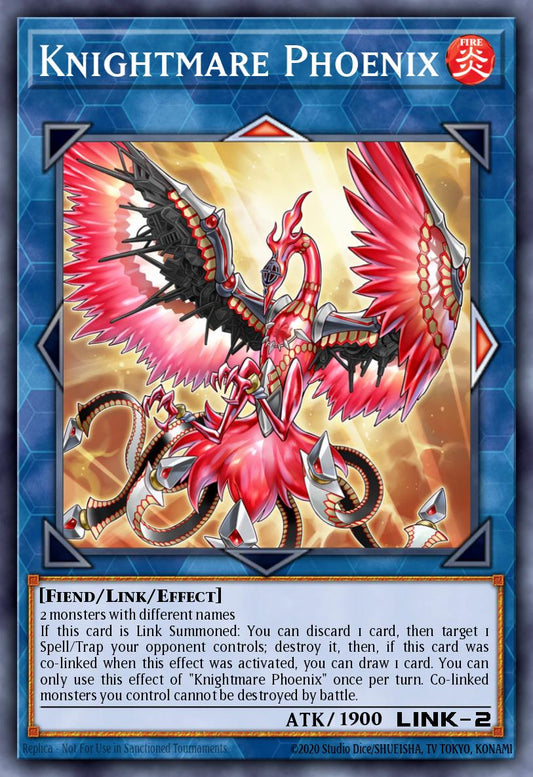 (027) YuGiOh TCG MP19: 2019 Gold Sarcophagus Tin Mega Pack Single: Knightmare Phoenix  Ultra Rare