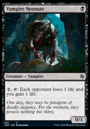(285) Magic The Gathering Jumpstart Single: Vampire Neonate  Common