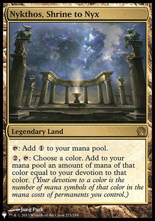 (223) Magic The Gathering The List Single: Nykthos, Shrine to Nyx  Rare