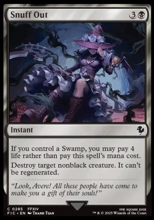 (285) Magic The Gathering Commander: Magic: The Gathering - FINAL FANTASY Single: Snuff Out  Common