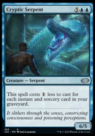 (285) Magic The Gathering Jumpstart 2022 Single: Cryptic Serpent  Uncommon