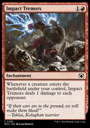 (285) Magic The Gathering Commander: March of the Machine Single: Impact Tremors  Common