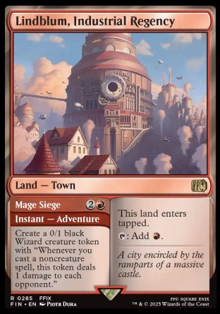 (285) Magic The Gathering Magic: The Gathering - FINAL FANTASY Single: Lindblum, Industrial Regency // Mage Siege  Rare