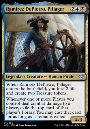 (285) Magic The Gathering Commander: The Lost Caverns of Ixalan Single: Ramirez DePietro, Pillager  Uncommon