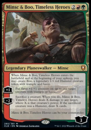 (285) Magic The Gathering Commander Legends: Battle for Baldur's Gate Single: Minsc & Boo, Timeless Heroes Holo Mythic