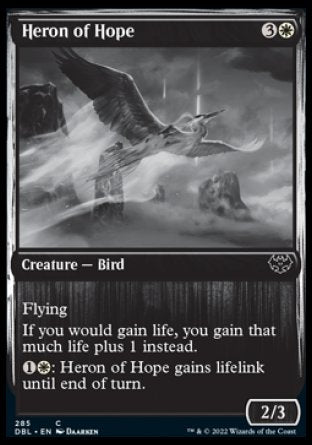(285) Magic The Gathering Innistrad: Double Feature Single: Heron of Hope  Common