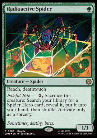 (285) Magic The Gathering Magic: The Gathering | Marvel's Spider-Man: Promos Single: Radioactive Spider (V.2)  Rare