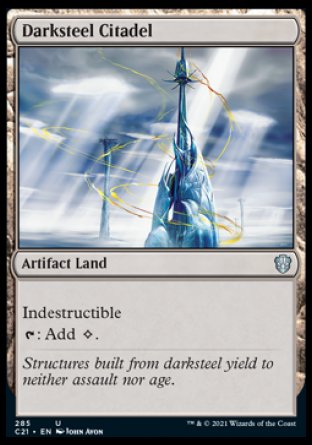 (285) Magic The Gathering Commander: Strixhaven Single: Darksteel Citadel  Uncommon