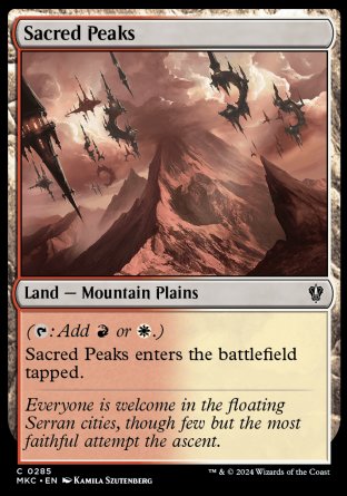 (285) Magic The Gathering Commander: Murders at Karlov Manor Single: Sacred Peaks  Common