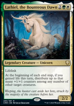 (285/361) Magic The Gathering Commander Legends Single: Lathiel, the Bounteous Dawn  Rare