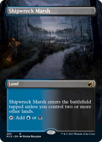 (285) Magic The Gathering Innistrad: Midnight Hunt: Extras Single: Shipwreck Marsh Holo Rare