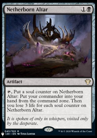 (045) Magic The Gathering The List Single: Netherborn Altar  Rare